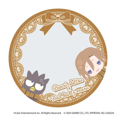 『A3!×Sanrio characters』57mm缶デコカバー13/摂津 万里×バッドばつ丸(ミニキャライラスト)